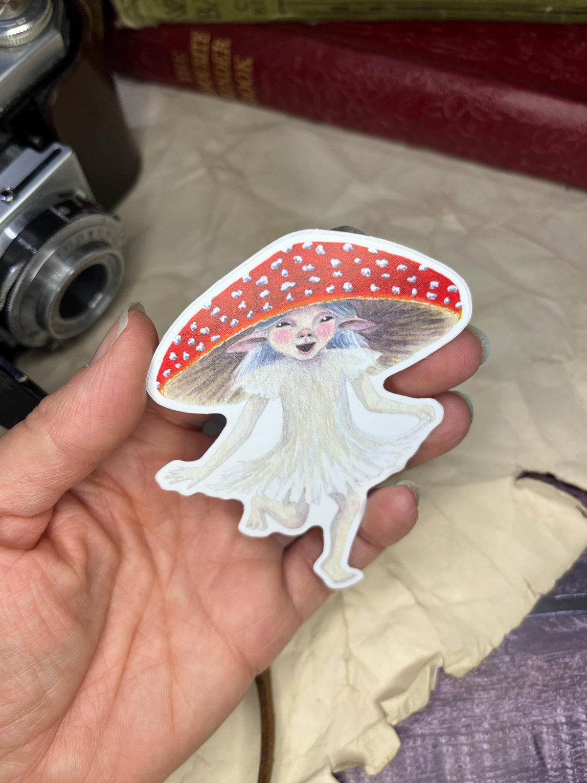 Amanita Faerie Vinyl Sticker