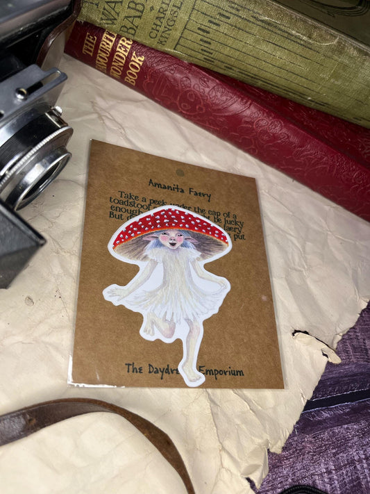 Amanita Faerie Vinyl Sticker