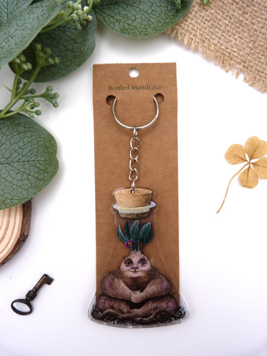 Bottled Mandrake (Flask) Keyring