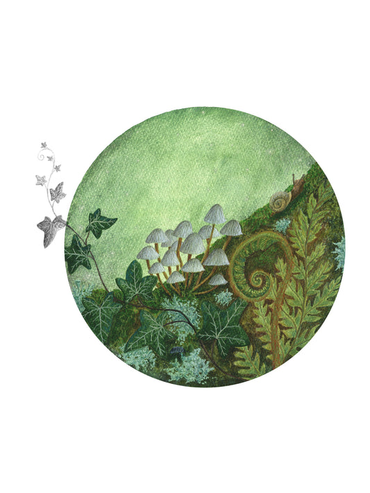 Large Square Mossy Undergrowth Print