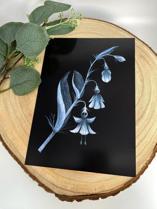 A5 Ghost Flower Print