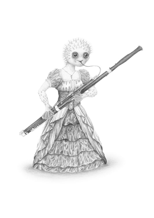A4 Musical Pufferfish Print
