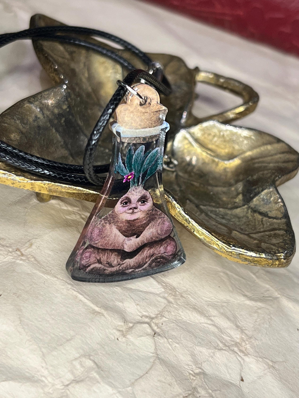 Bottled Mandrake (Flask) Necklace