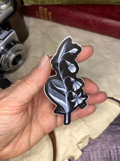 Ghost Flower Vinyl Sticker