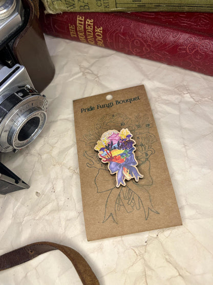 Pride Fungi Bouquet Pin Badge