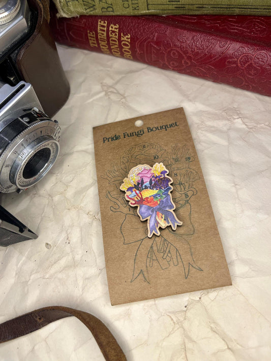 Pride Fungi Bouquet Pin Badge