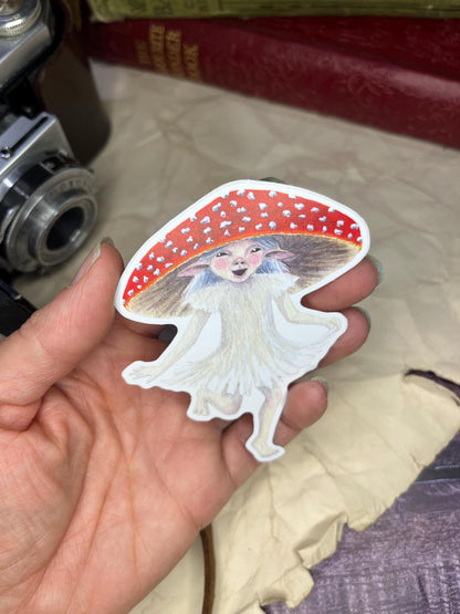 Amanita Faerie Vinyl Sticker