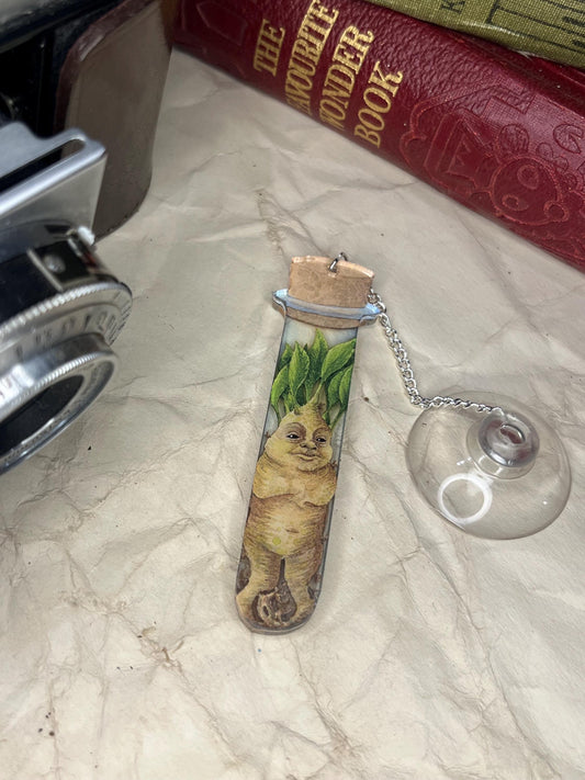 Bottled Mandrake (Test Tube) Window Decoration