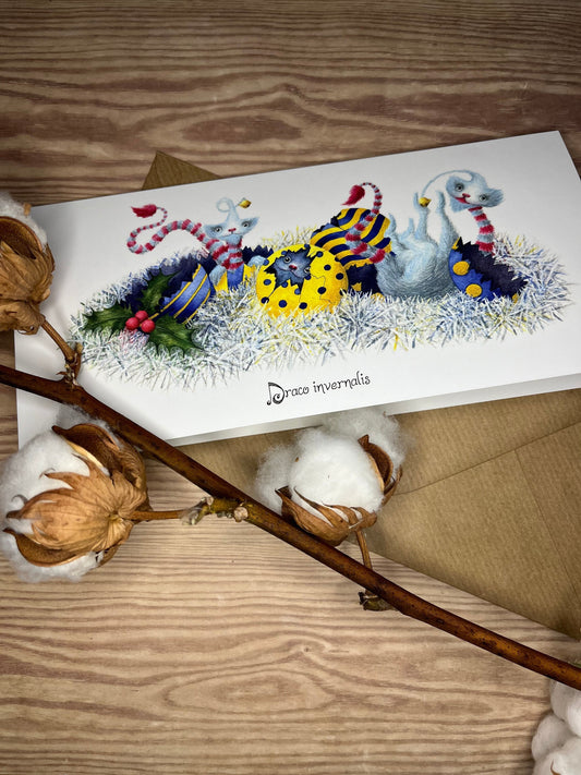 Winter Dragon Christmas Card
