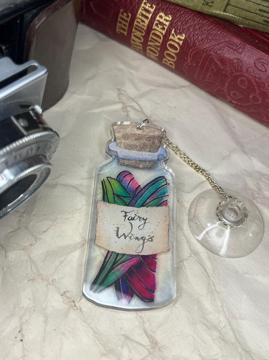 Bottled Fairy Wings Window Decoration