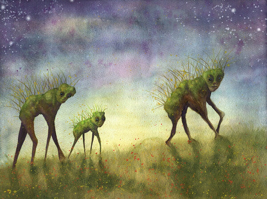 A4 Tree Creature Print