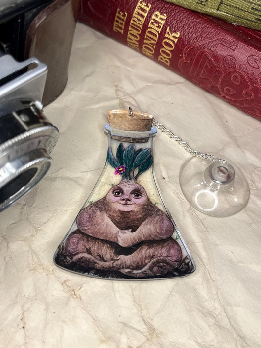 Bottled Mandrake (Flask) Window Decoration