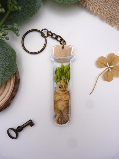Bottled Mandrake (Test Tube) Keyring