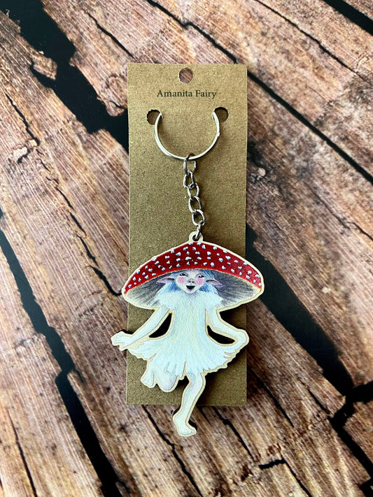 Amanita Faerie Keyring