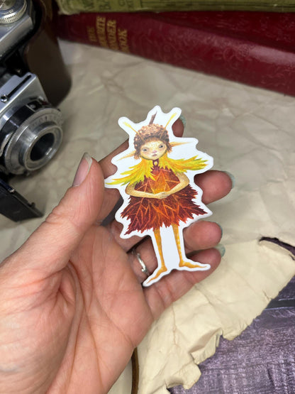 Autumn Faerie Vinyl Sticker