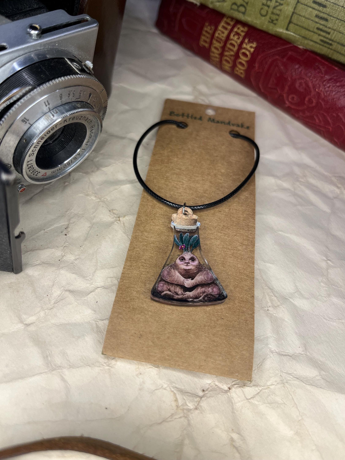 Bottled Mandrake (Flask) Necklace