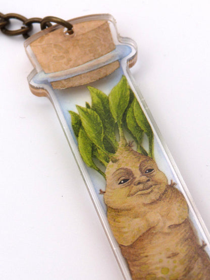 Bottled Mandrake (Test Tube) Keyring