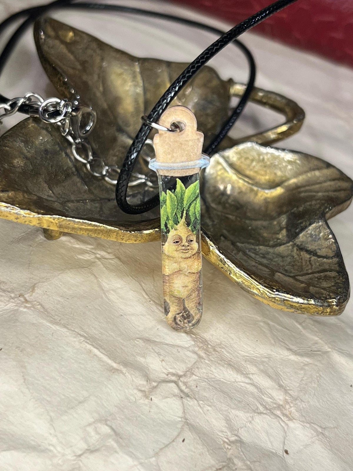 Bottled Mandrake (Test Tube) Necklace