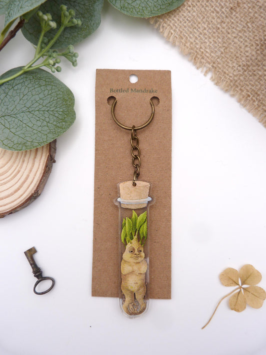 Bottled Mandrake (Test Tube) Keyring