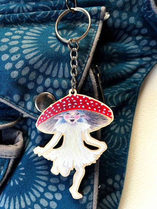 Amanita Faerie Keyring