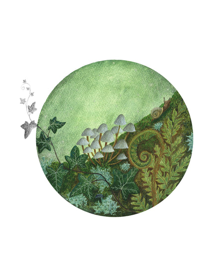 Small Square Mossy Undergrowth Print