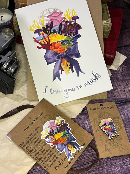 Pride Fungi Bouquet Pin Badge