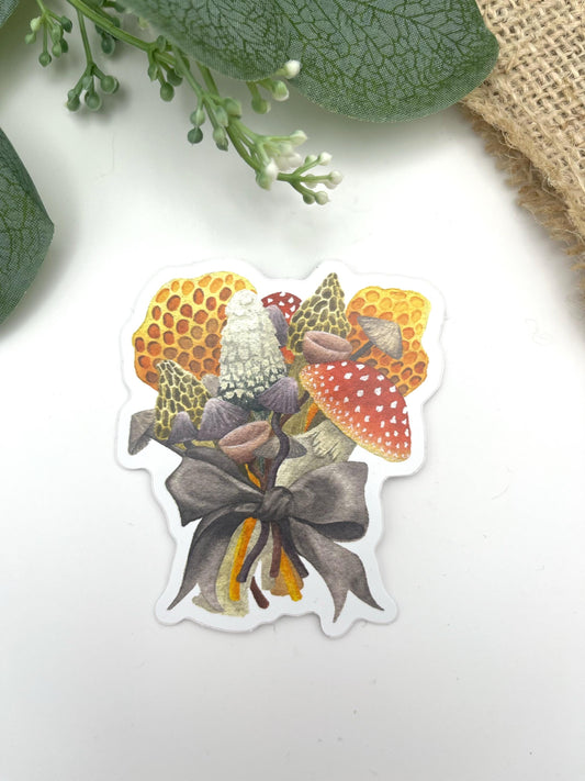 Autumn Fungi Bouquet Sticker