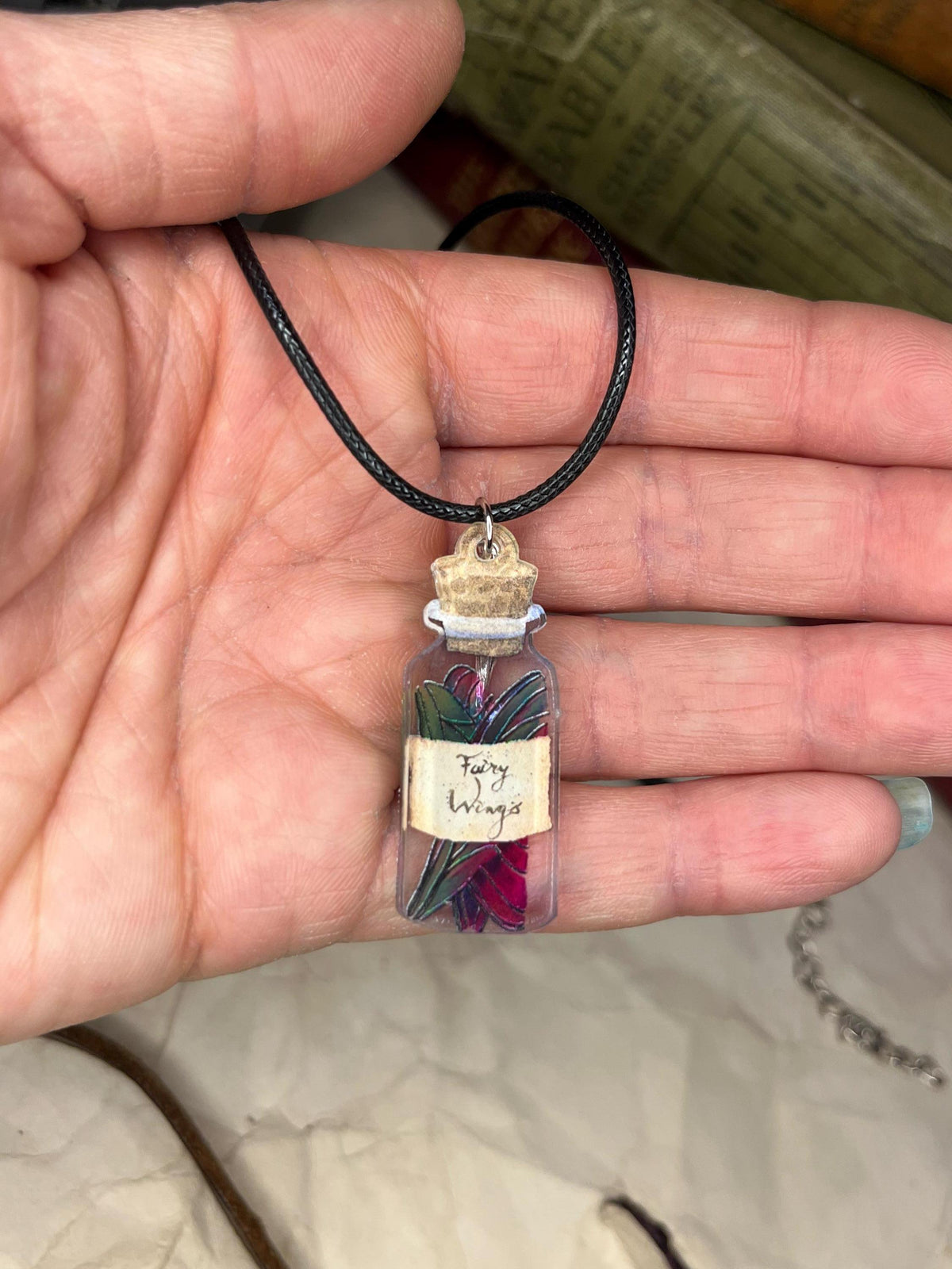Bottled Fairy Wings Necklace