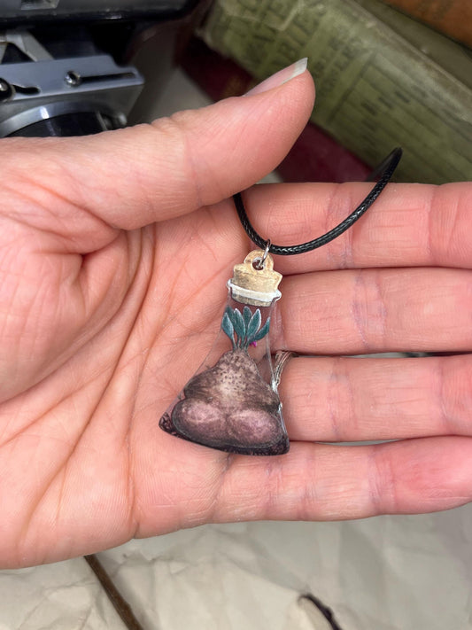 Bottled Mandrake (Flask) Necklace