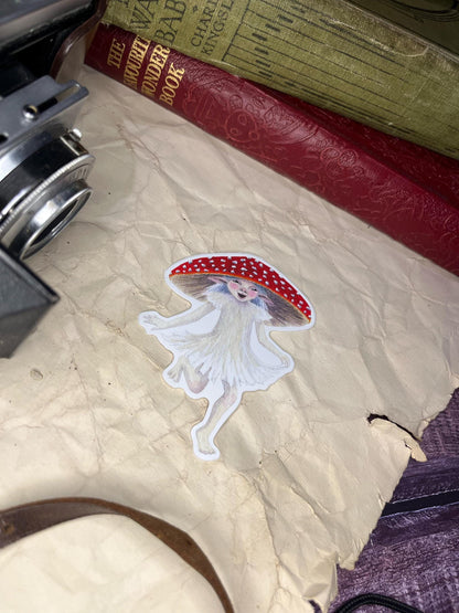 Amanita Faerie Vinyl Sticker