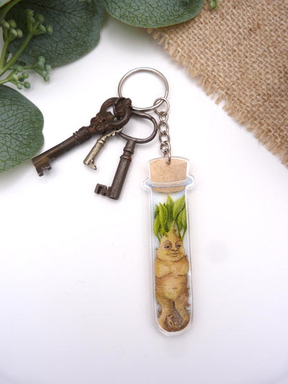 Bottled Mandrake (Test Tube) Keyring