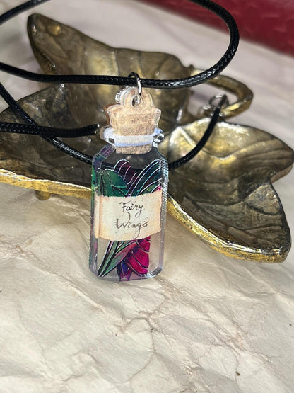 Bottled Fairy Wings Necklace
