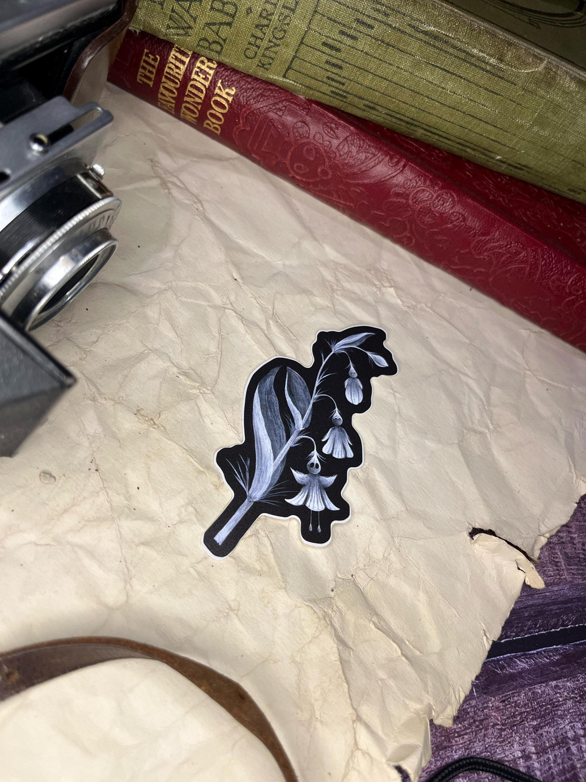 Ghost Flower Vinyl Sticker