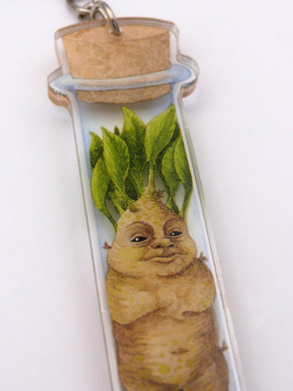 Bottled Mandrake (Test Tube) Keyring