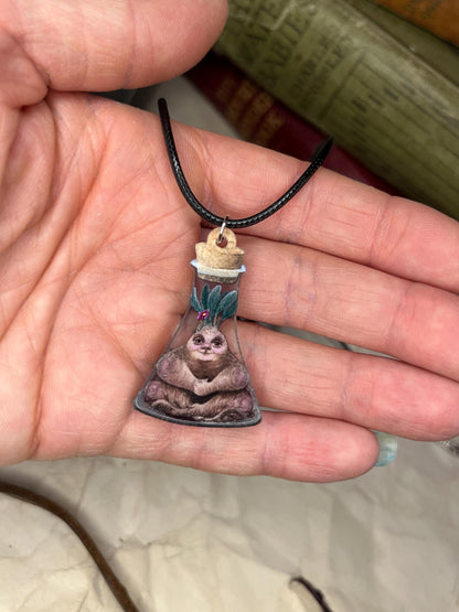 Bottled Mandrake (Flask) Necklace