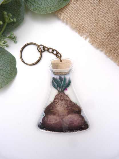Bottled Mandrake (Flask) Keyring