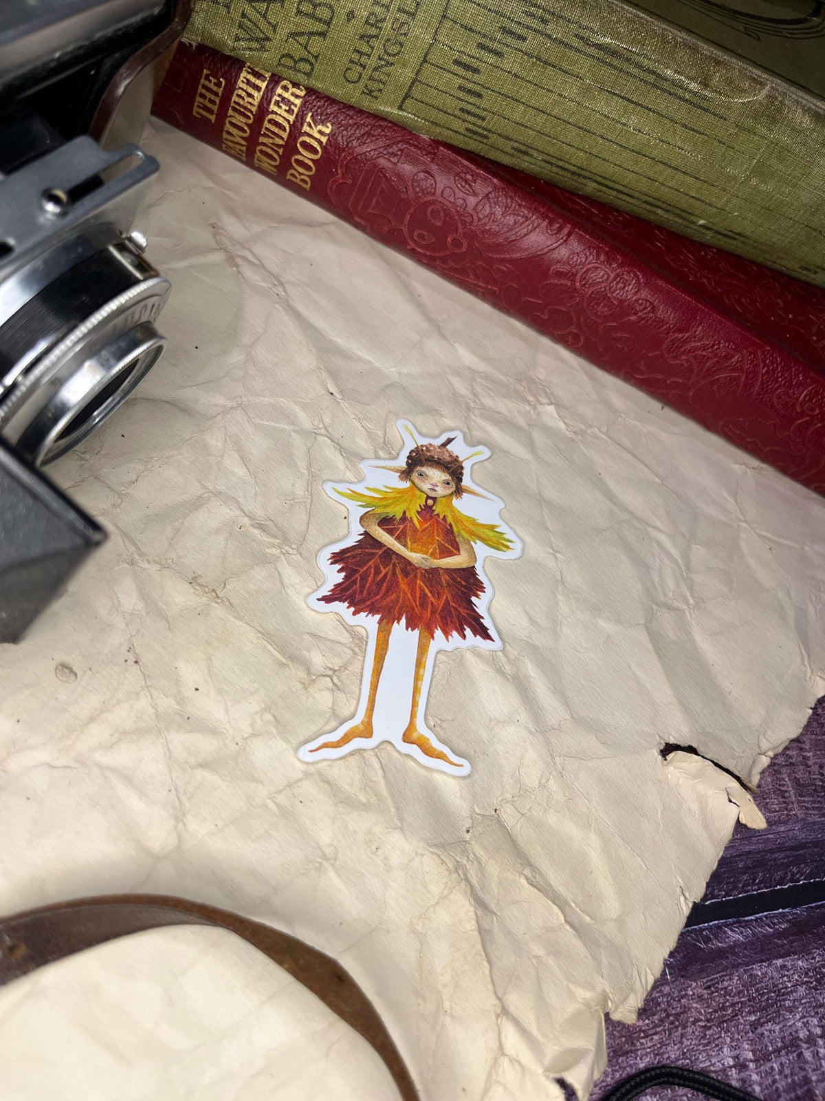 Autumn Faerie Vinyl Sticker