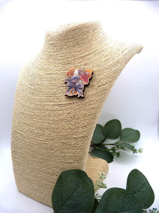 Autumn Fungi Bouquet Pin