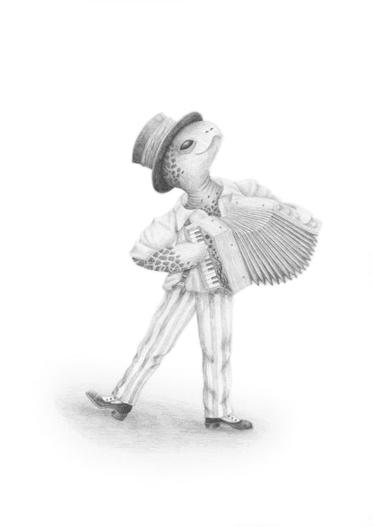 A4 Musical Turtle Print